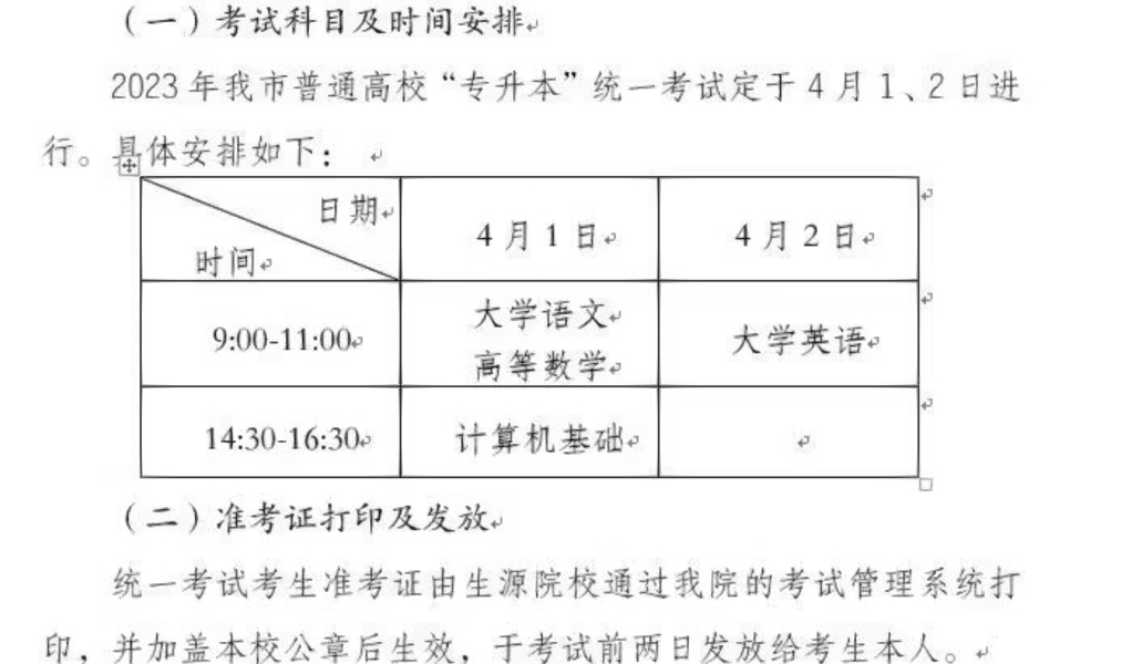 专升本考试的时间安排及其影响