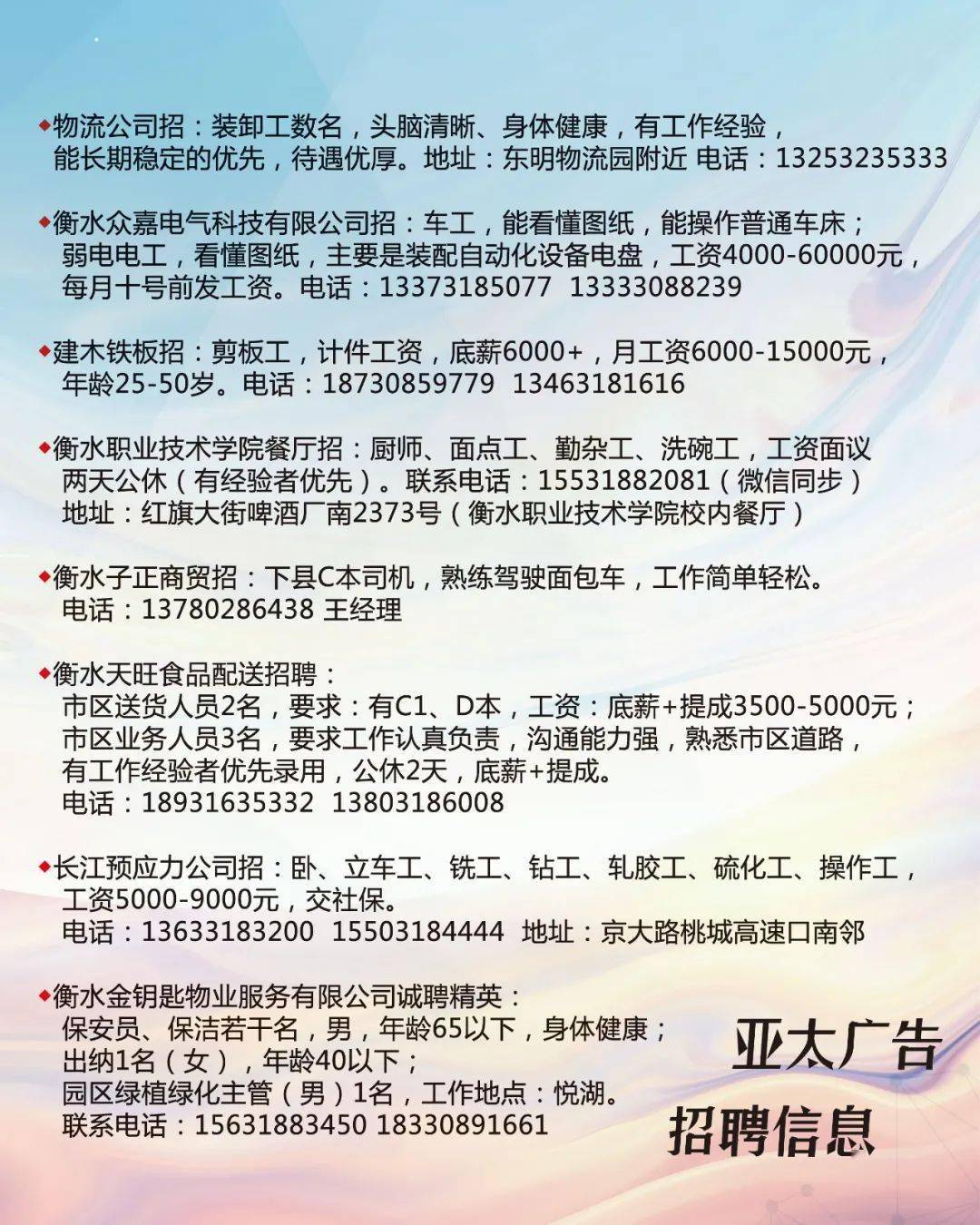 最新招聘文水招工信息详解