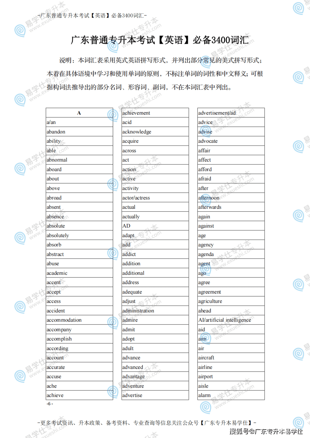 专升本英语单词学习指南，广东地区必备攻略