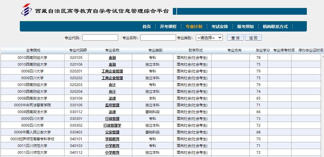 自学考试网西藏报名时间详解