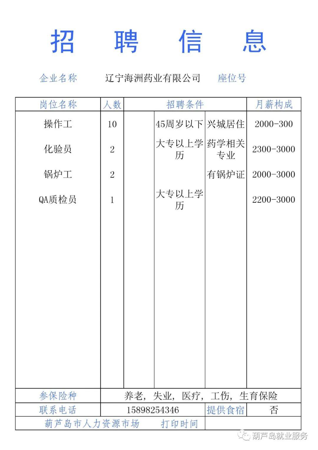 宗庆招工信息最新招聘动态