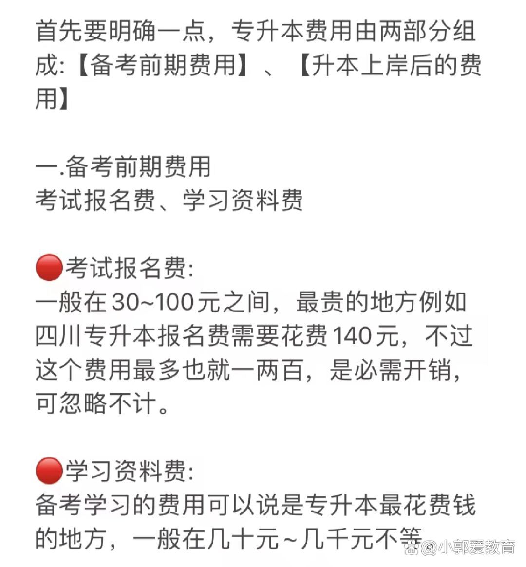 关于专升本考试报名费用的探讨